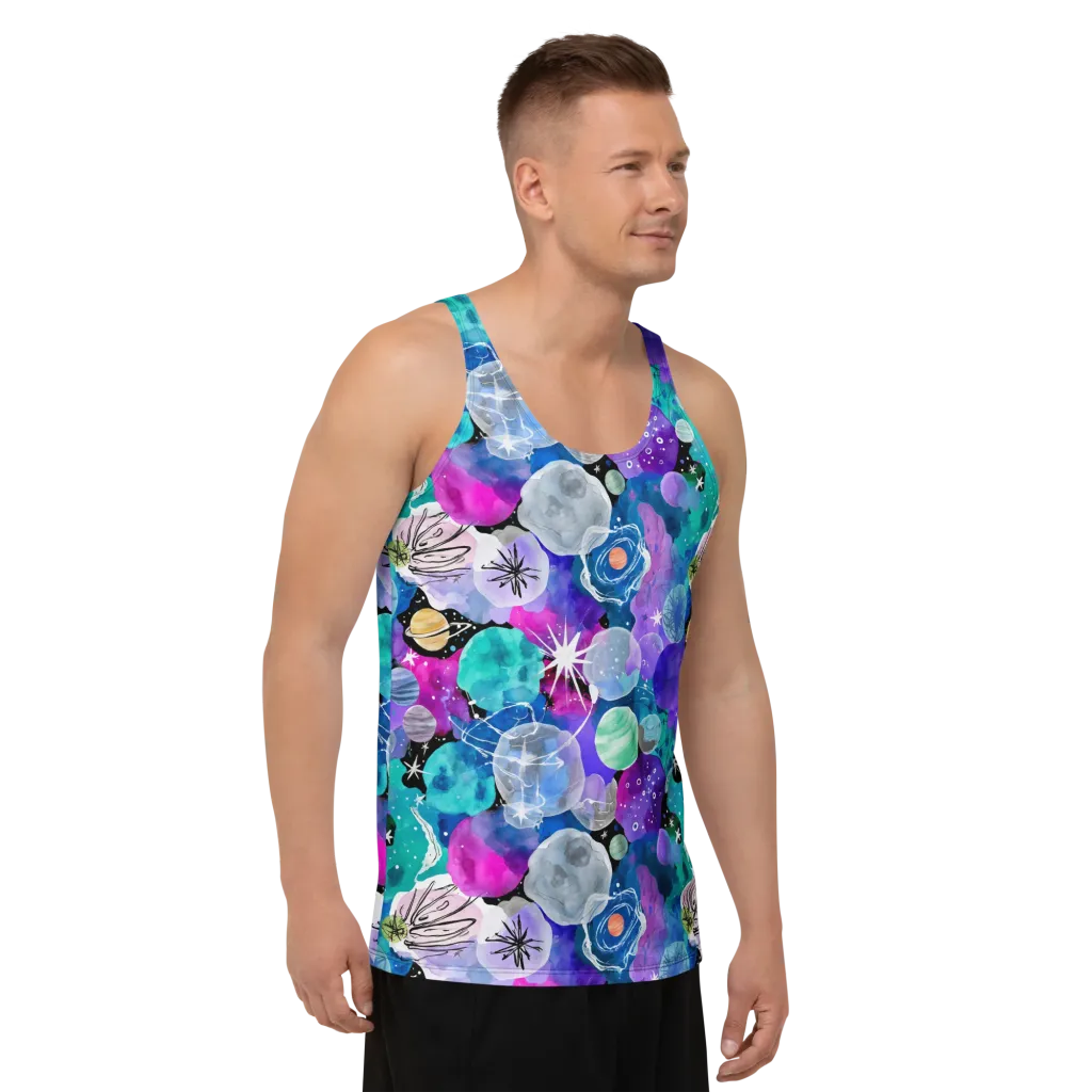Stellar Bouquet on Men's Tank Top — Right Front