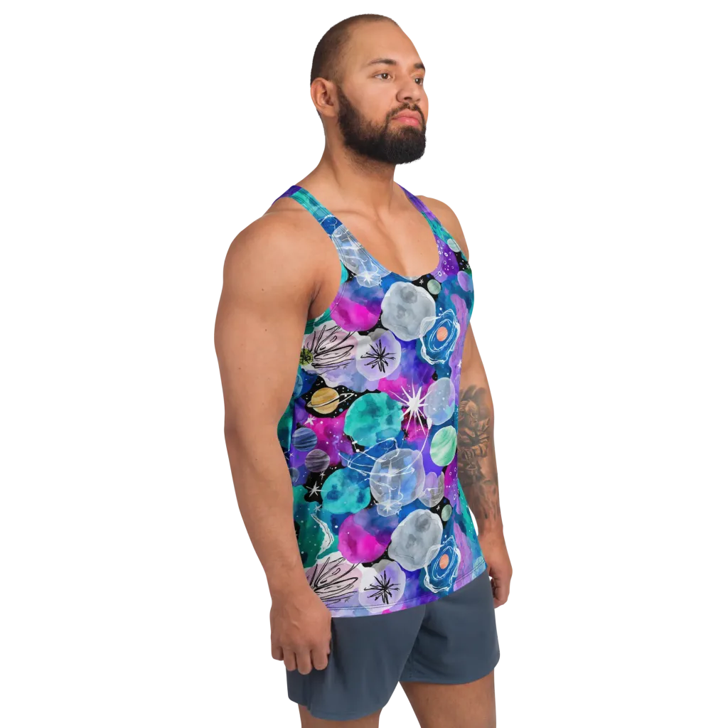 Stellar Bouquet on Men's Tank Top — Right Front