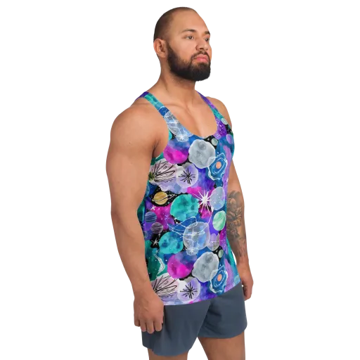 Stellar Bouquet on a Men's Tank Top