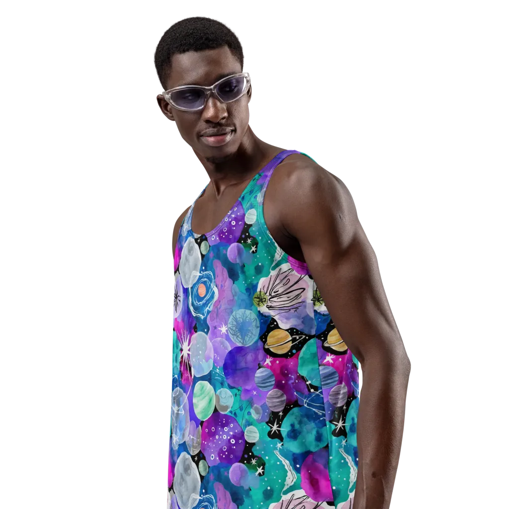 Stellar Bouquet on Men's Tank Top — Left