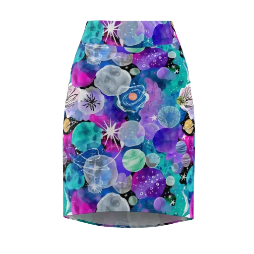 Stellar Bouquet on a Pencil Skirt