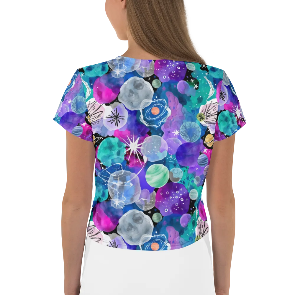 Stellar Bouquet on Crop Tee — Back