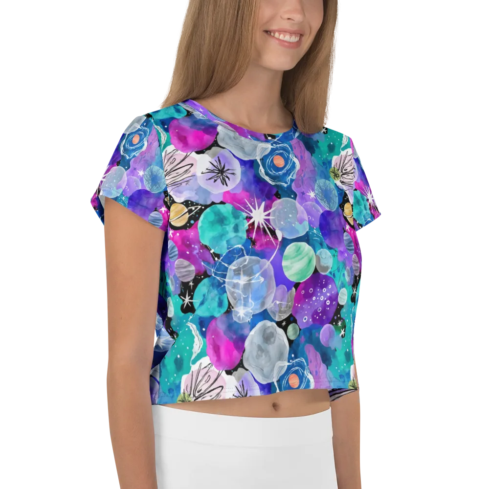 Stellar Bouquet on Crop Tee — Right