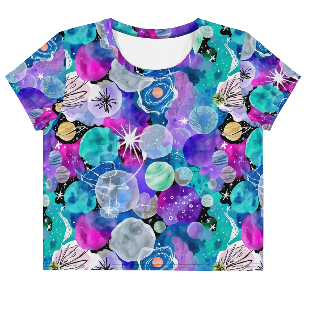 Stellar Bouquet on Crop Tee — Front