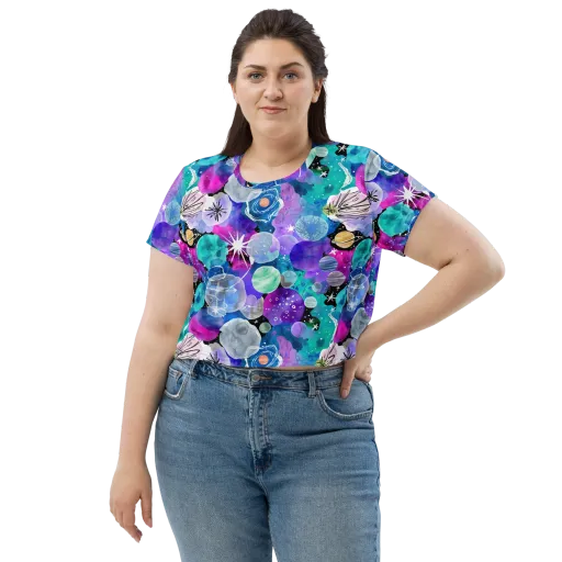 Stellar Bouquet on a Crop Tee