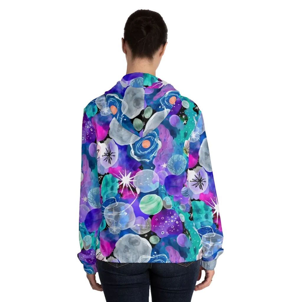 Stellar Bouquet on Women's Full-Zip Hoodie — Back On Person
