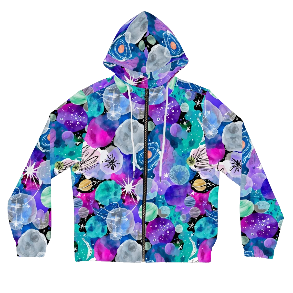 Stellar Bouquet on Women's Full-Zip Hoodie — Front