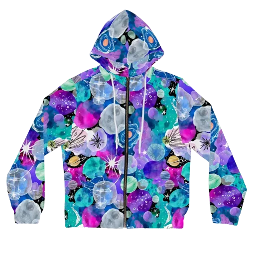 Stellar Bouquet on a Women's Full-Zip Hoodie