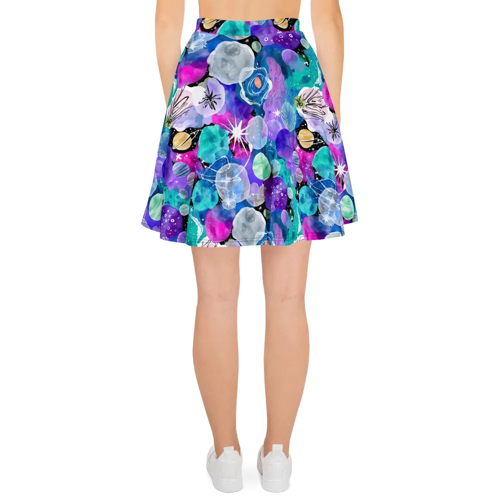 Stellar Bouquet on Skater Skirt — Back