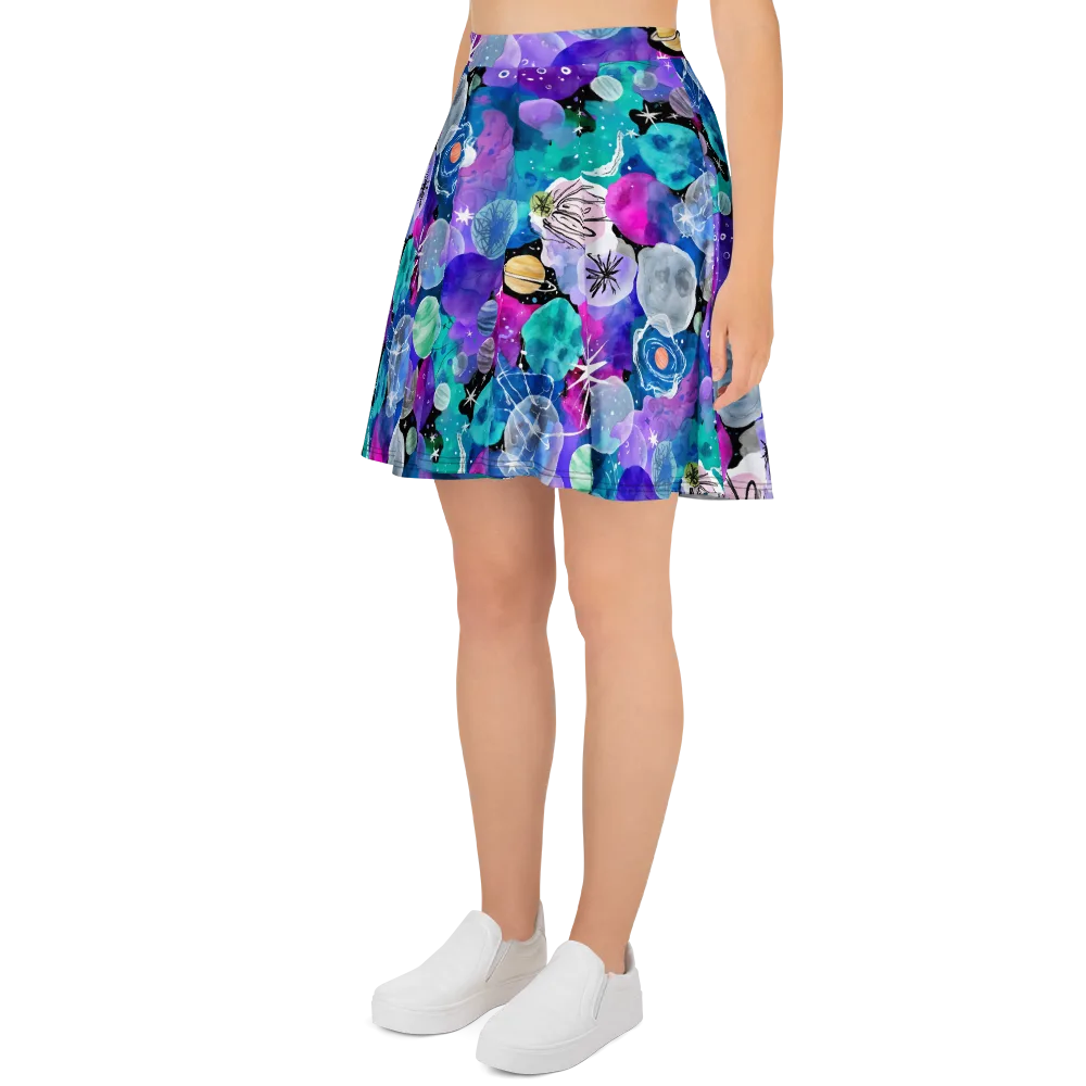 Stellar Bouquet on Skater Skirt — Left
