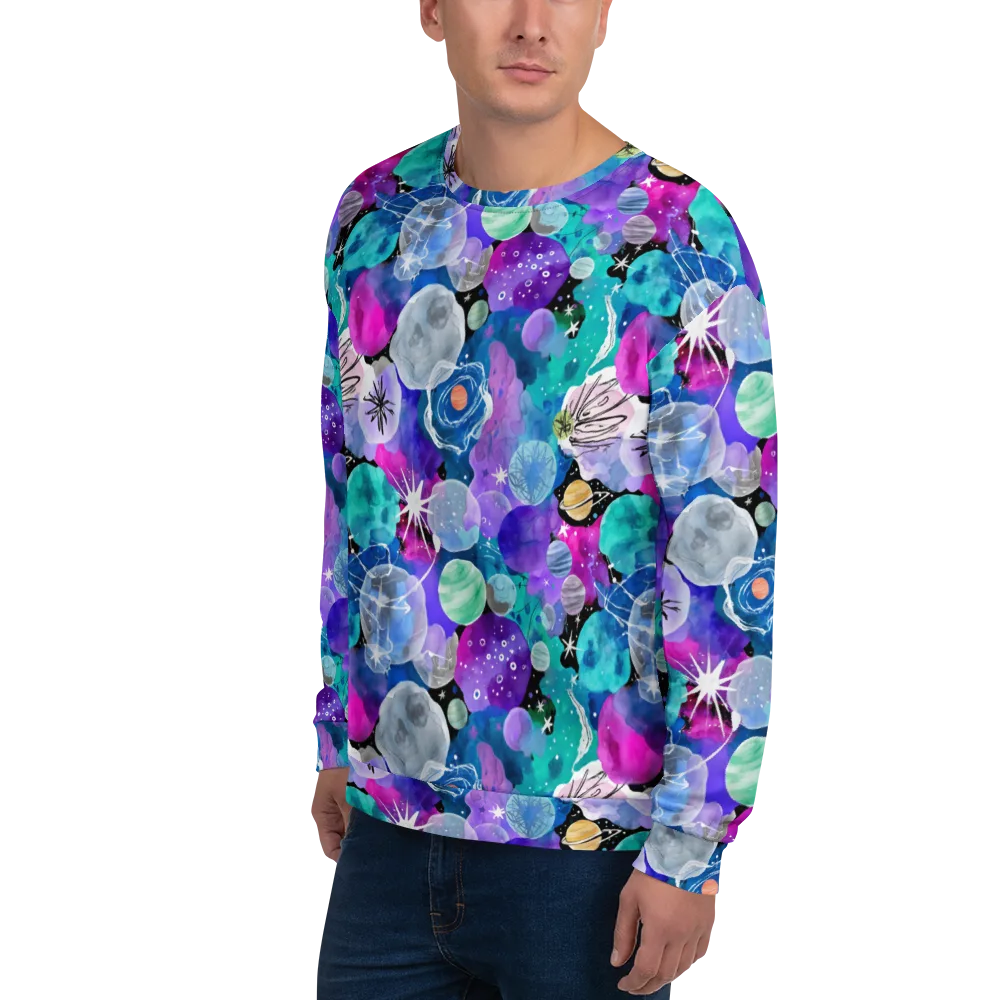 Stellar Bouquet on Sweatshirt — Left Front