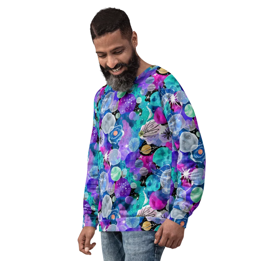Stellar Bouquet on Sweatshirt — Left Front