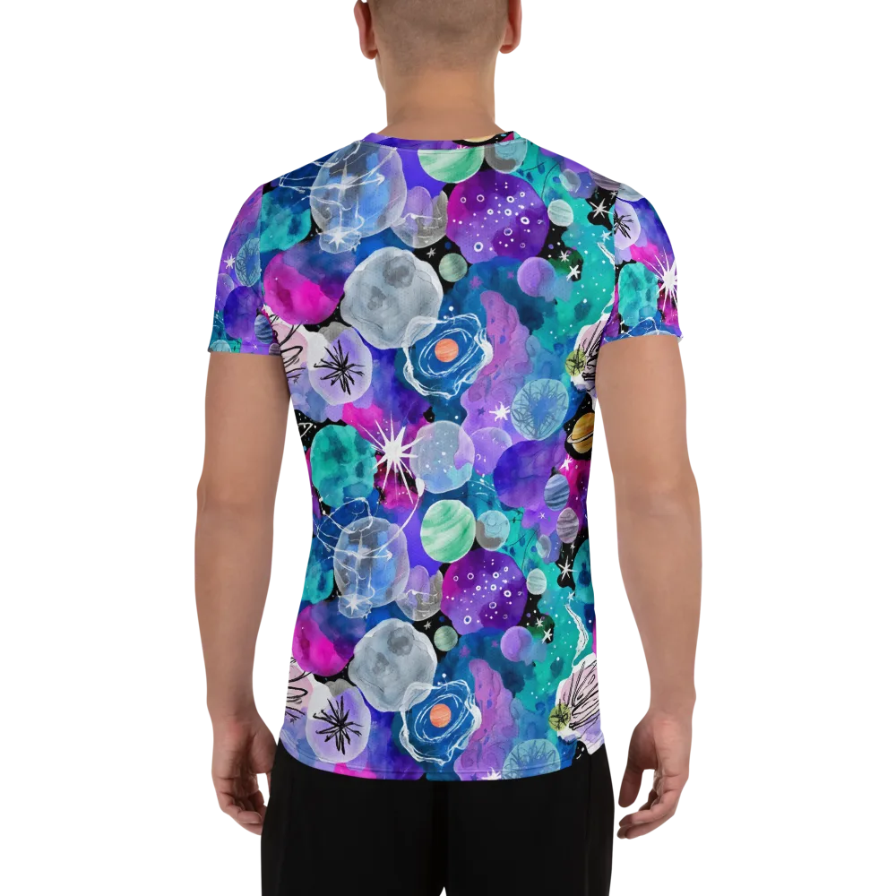 Stellar Bouquet on Men's Athletic T-Shirt — Back