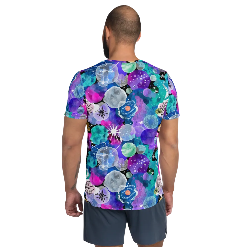 Stellar Bouquet on Men's Athletic T-Shirt — Back