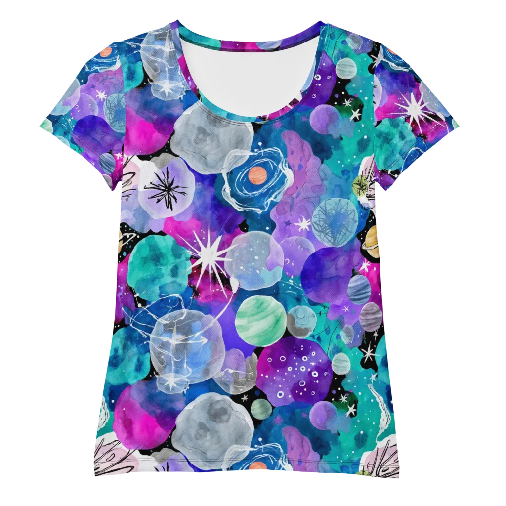 Stellar Bouquet on Women's Athletic T-Shirt — Front