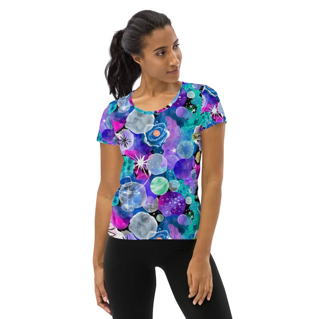 Stellar Bouquet on Women's Athletic T-Shirt — Front