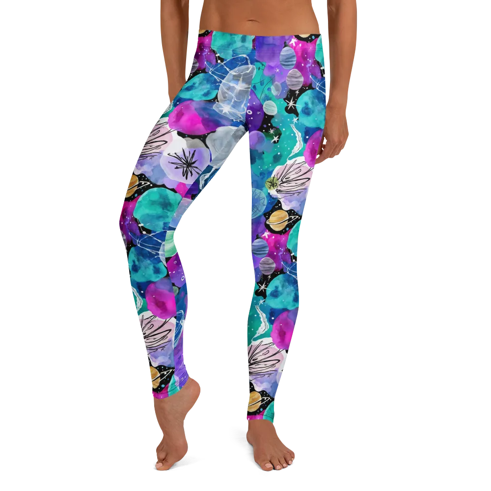 Stellar Bouquet on Leggings — Front
