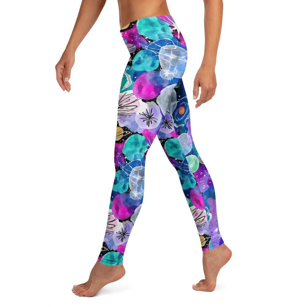 Stellar Bouquet on Leggings — Left
