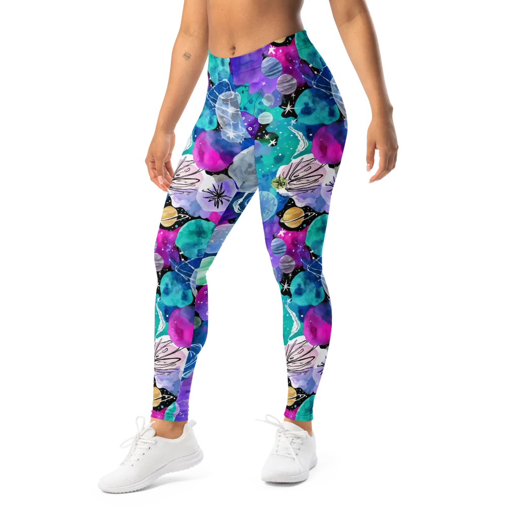 Stellar Bouquet on Leggings — Left Front