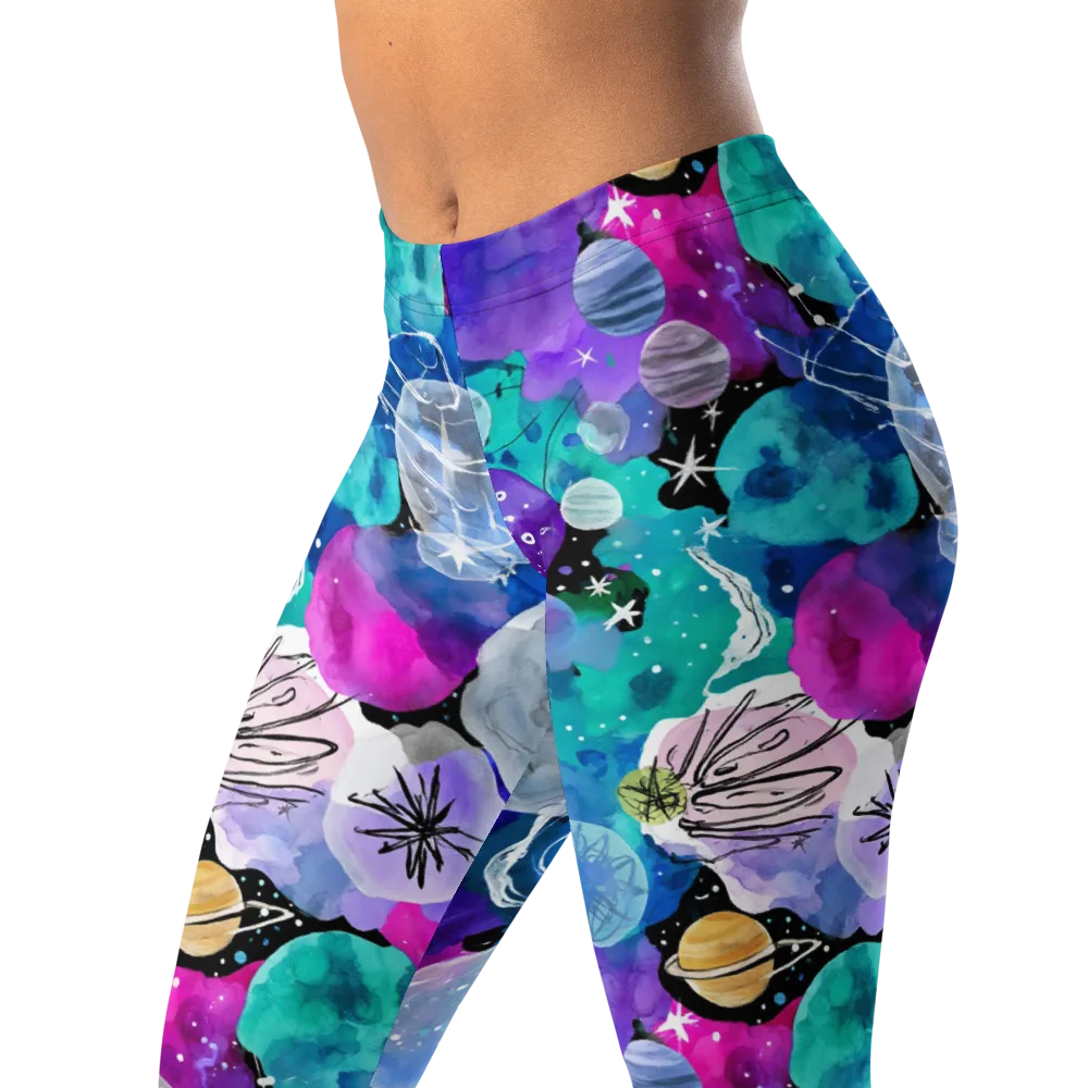 Stellar Bouquet on Leggings — Left Front