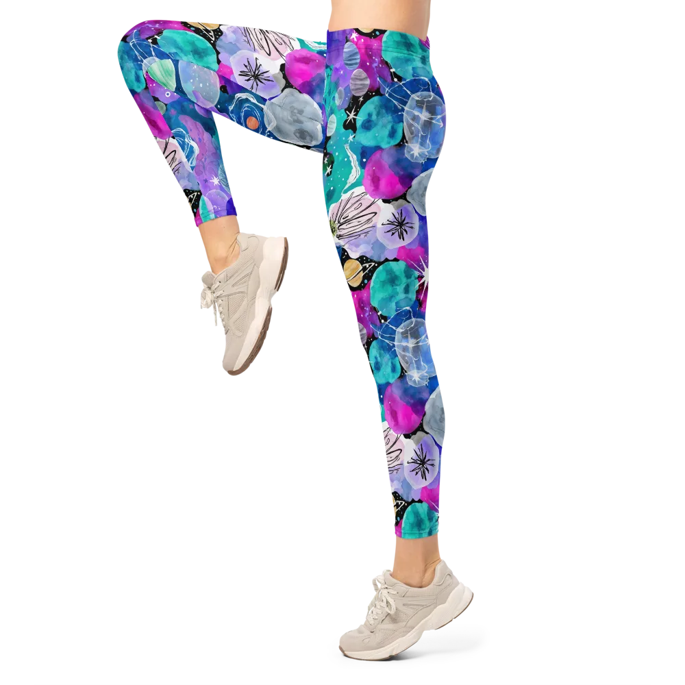 Stellar Bouquet on Leggings — Left