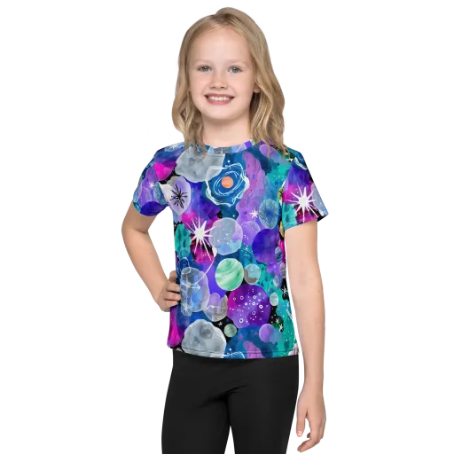 Stellar Bouquet on a Kids Crew Neck T-Shirt
