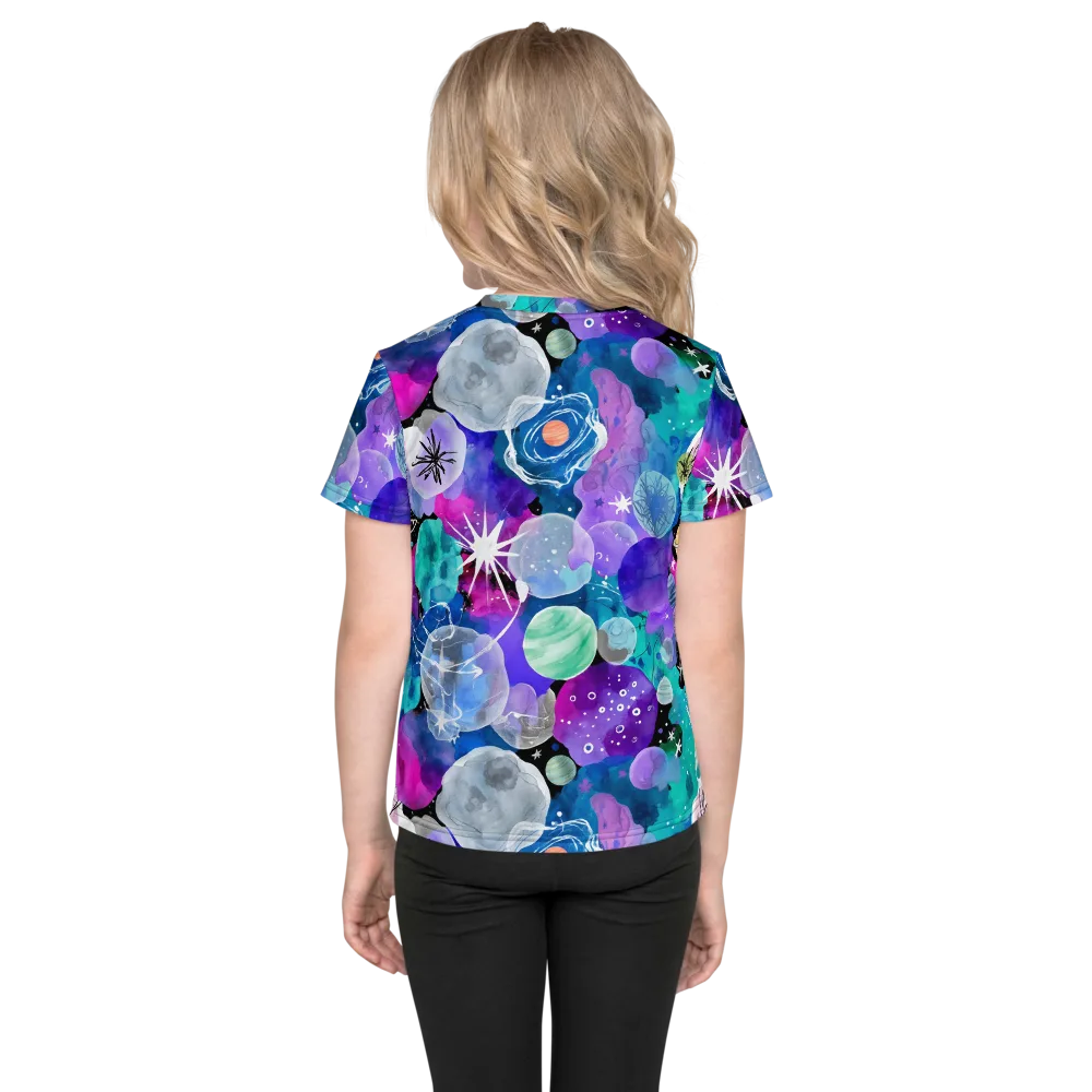 Stellar Bouquet on Kids Crew Neck T-Shirt — Back