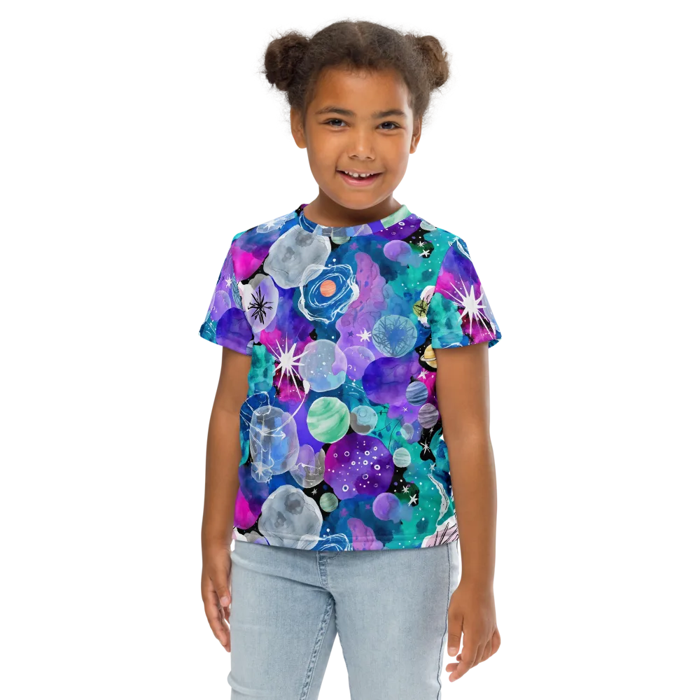 Stellar Bouquet on Kids Crew Neck T-Shirt — Front