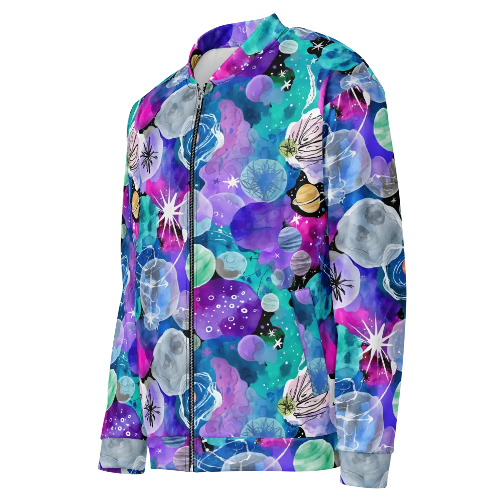 Stellar Bouquet on Bomber Jacket — Left Front