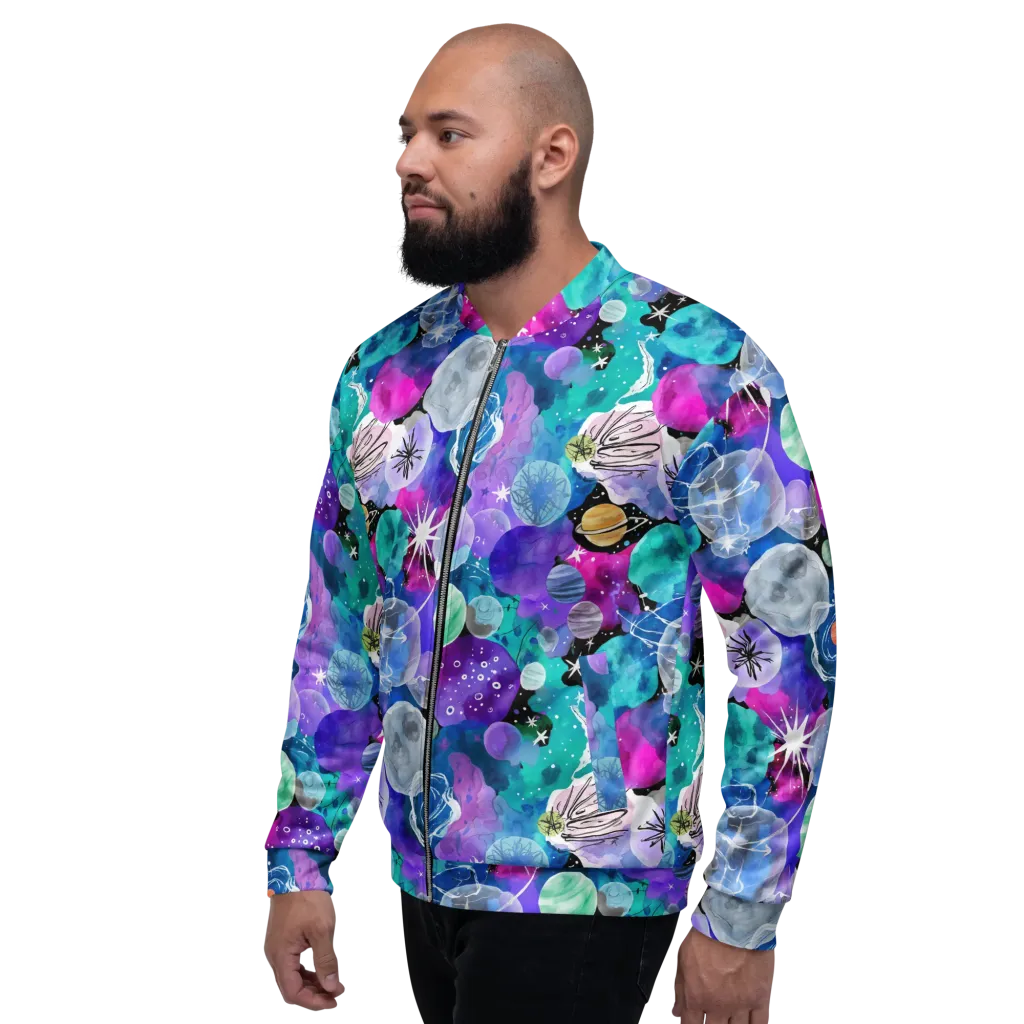 Stellar Bouquet on Bomber Jacket — Left