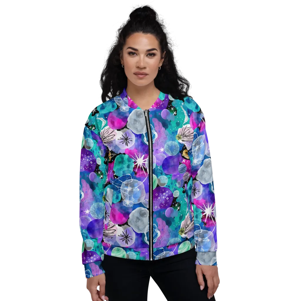 Stellar Bouquet on Bomber Jacket — Front