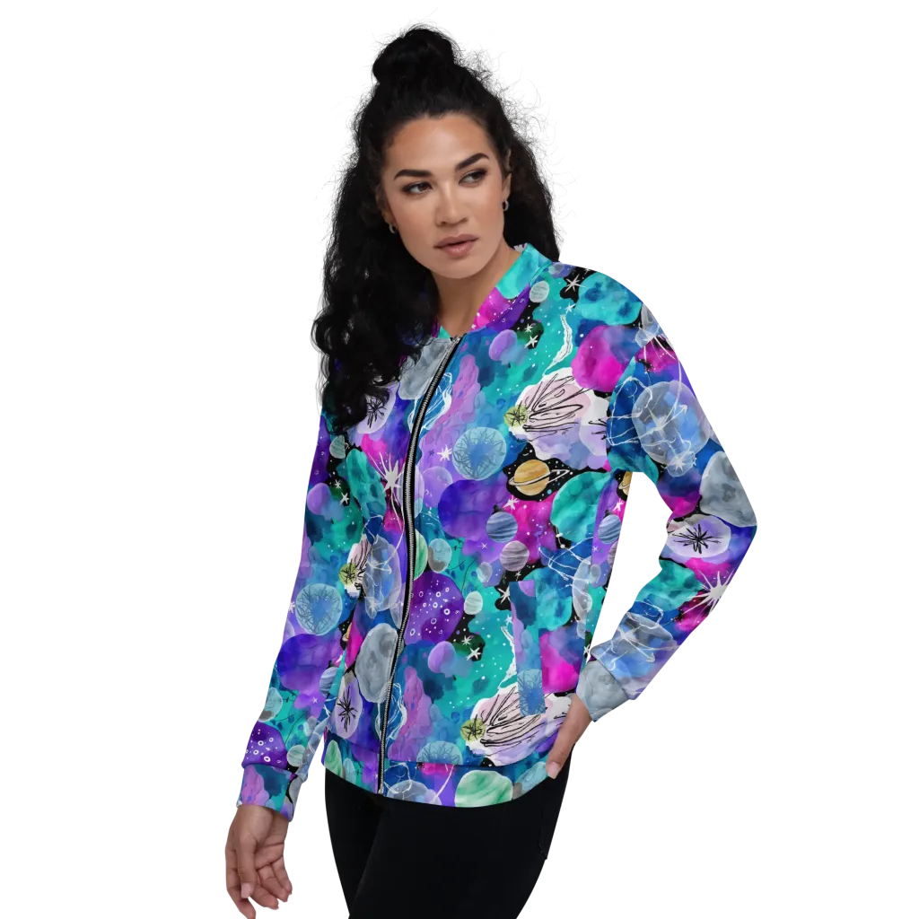 Stellar Bouquet on Bomber Jacket — Left