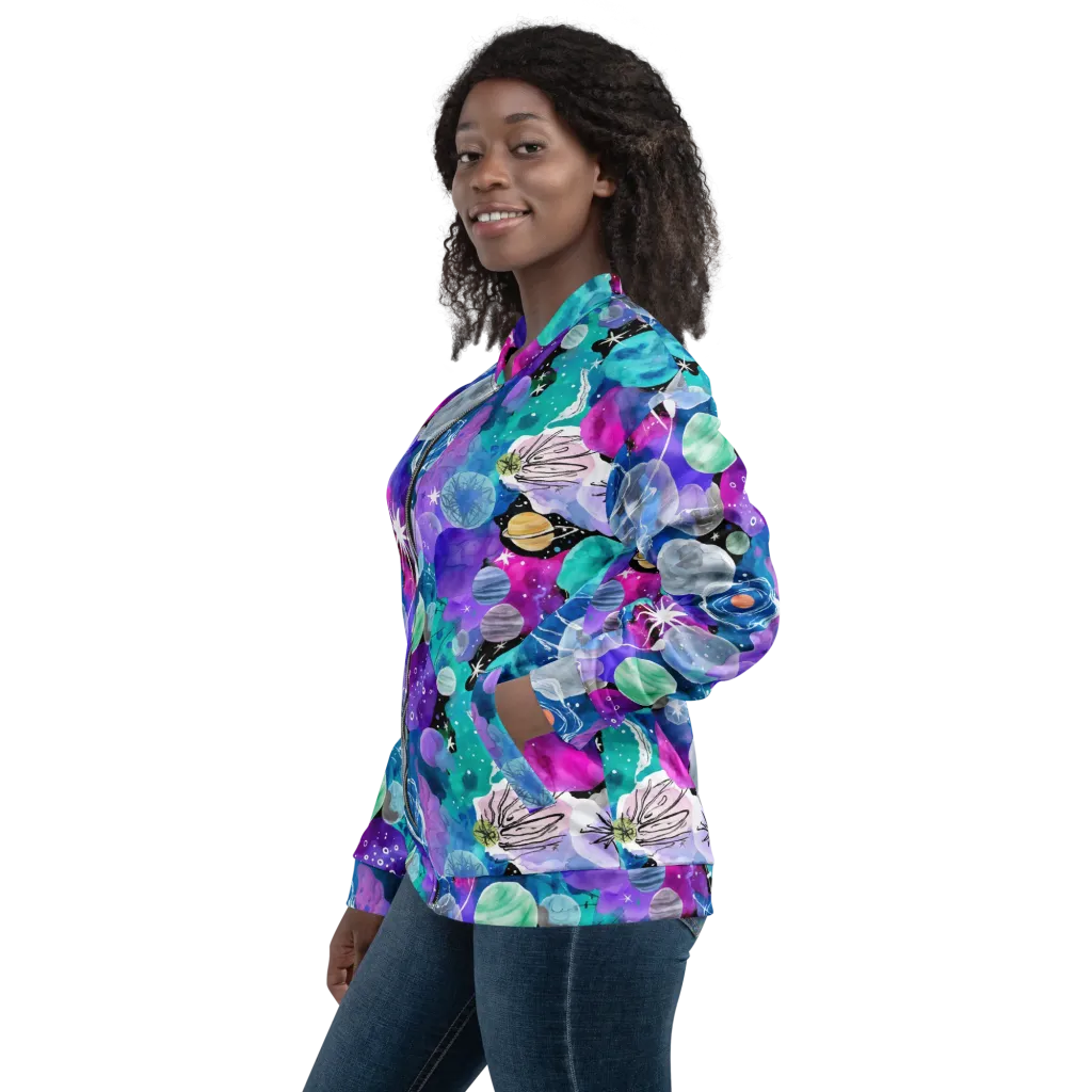 Stellar Bouquet on Bomber Jacket — Left