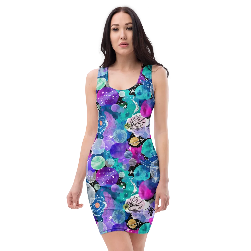 Stellar Bouquet on Bodycon Dress — Front