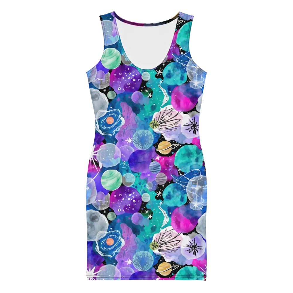 Stellar Bouquet on Bodycon Dress — Front