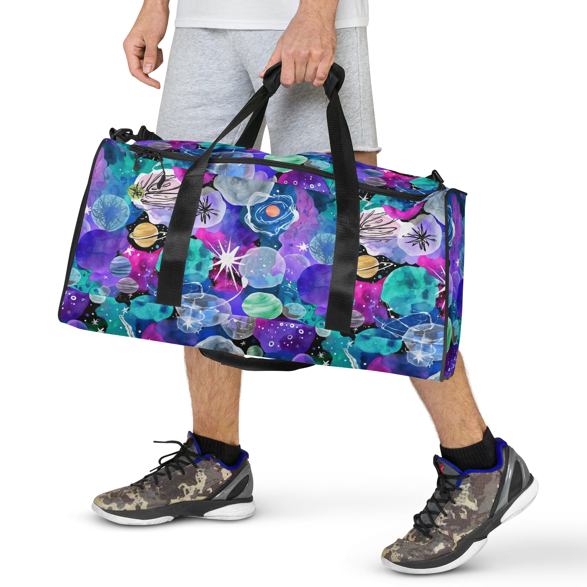Stellar Bouquet on Duffle Bag — Front