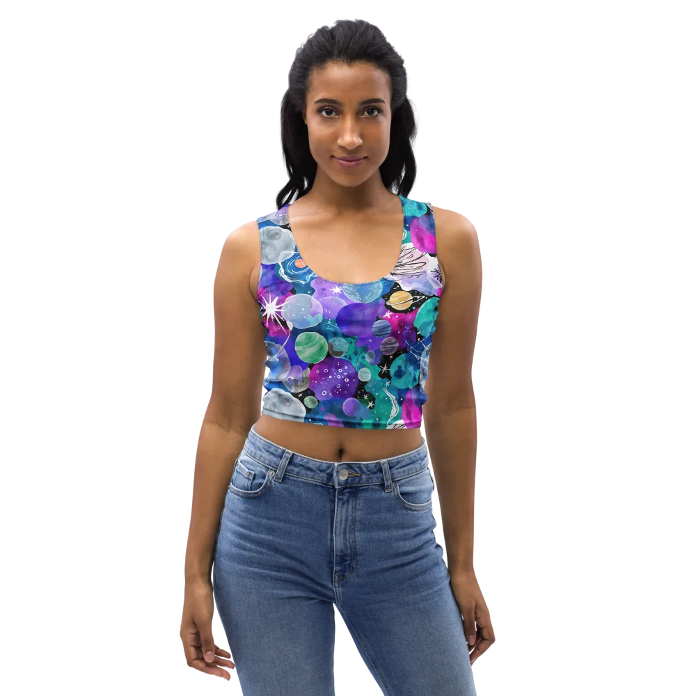 Stellar Bouquet on Crop Top — Front