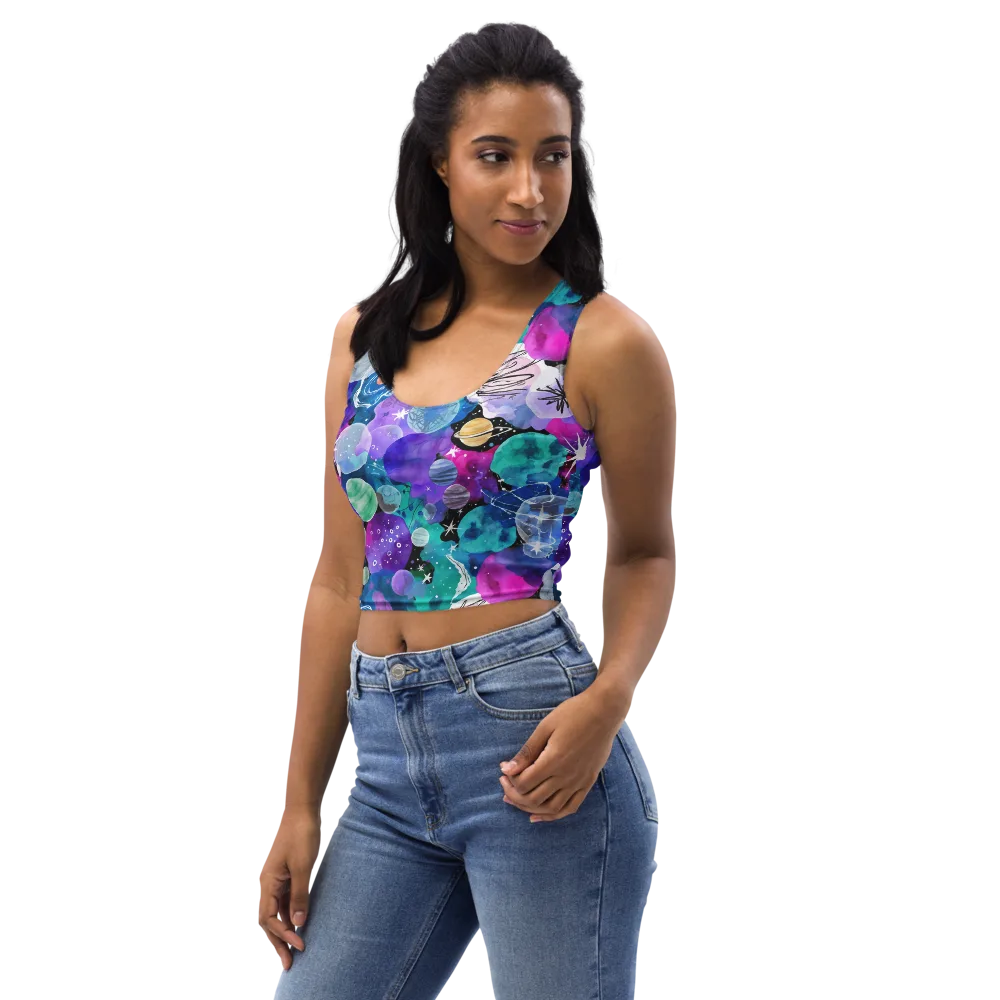 Stellar Bouquet on Crop Top — Left Front