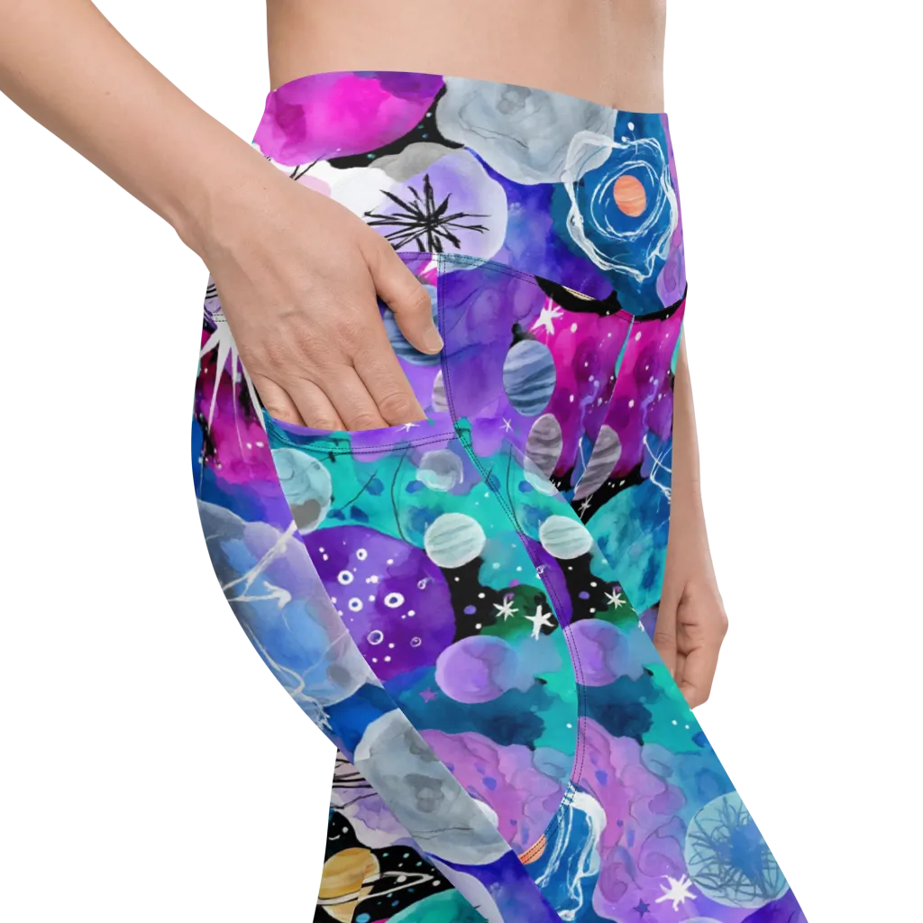 Stellar Bouquet on Leggings with Pockets — Product details