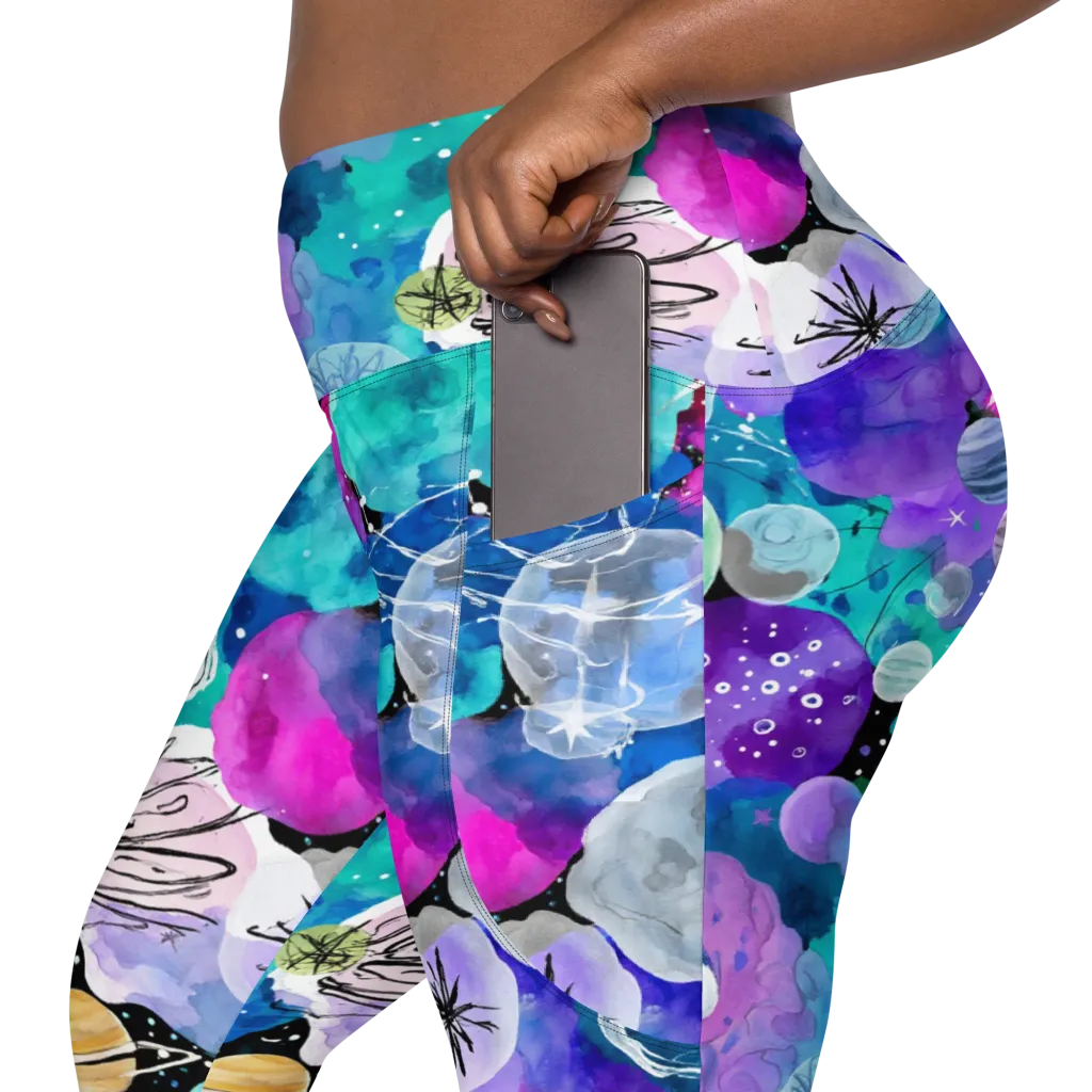 Stellar Bouquet on Leggings with Pockets — Product details 2