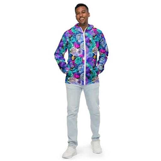 Stellar Bouquet on a Men's Windbreaker