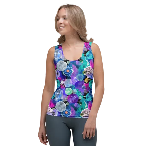 Stellar Bouquet on a Women's Tank Top