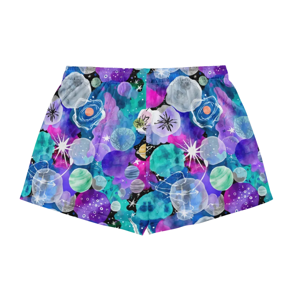 Stellar Bouquet on Women's Pajama Shorts — Back