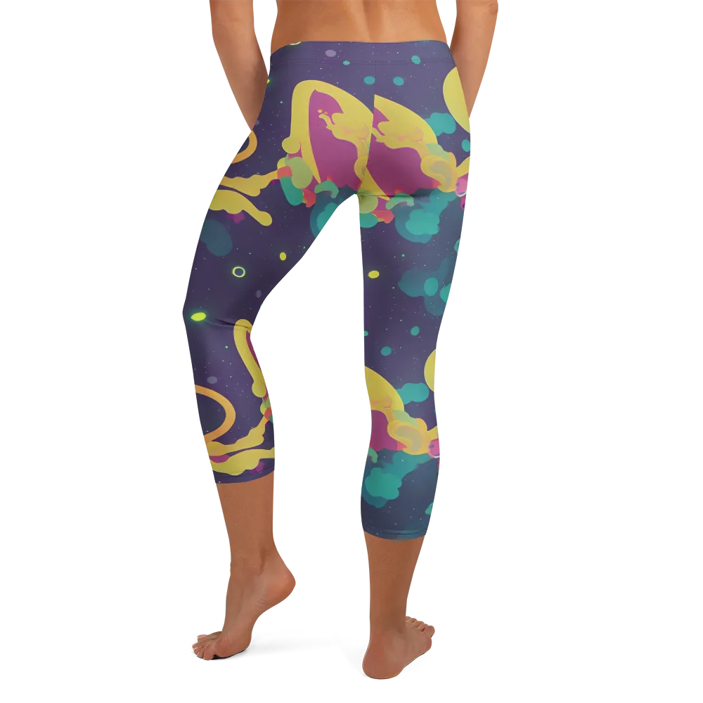 Cosmic Playroom on Capri Leggings — Back