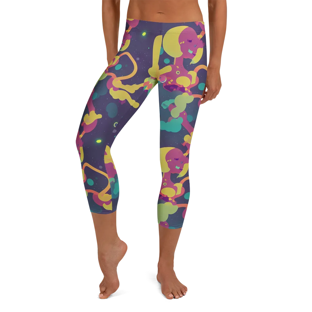 Cosmic Playroom on Capri Leggings — Front