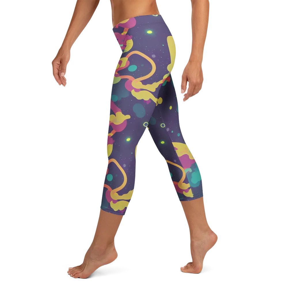 Cosmic Playroom on Capri Leggings — Left