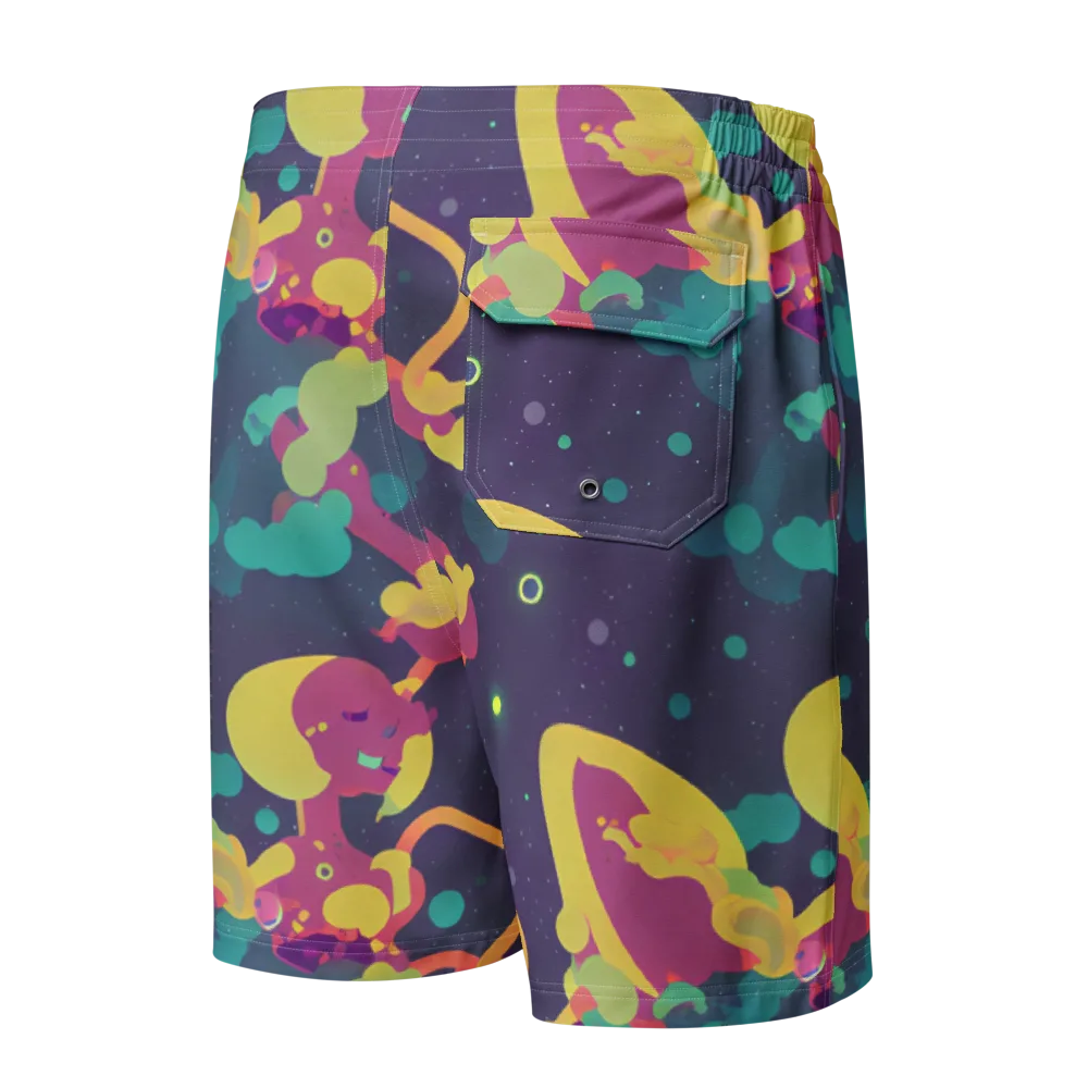 Cosmic Playroom on Men's Board Shorts — Back