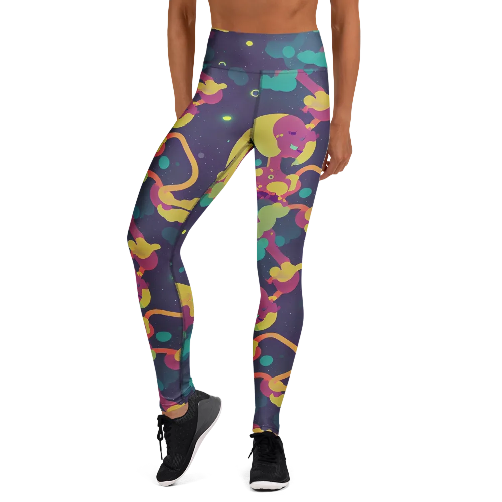 Cosmic Playroom on Yoga Leggings — Front