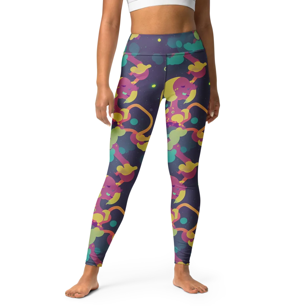 Cosmic Playroom on Yoga Leggings — Front