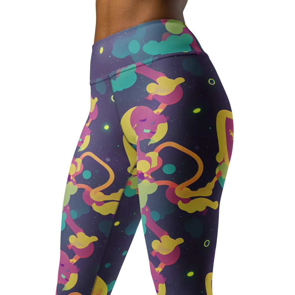 Cosmic Playroom on Yoga Leggings — Left Front